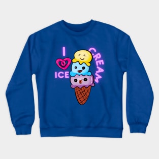 Sweet Delights - Kawaii Ice Cream Crewneck Sweatshirt